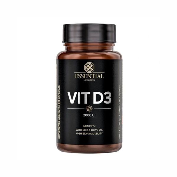 Vit D3 500mg Essential Nutrition 120 Cápsulas