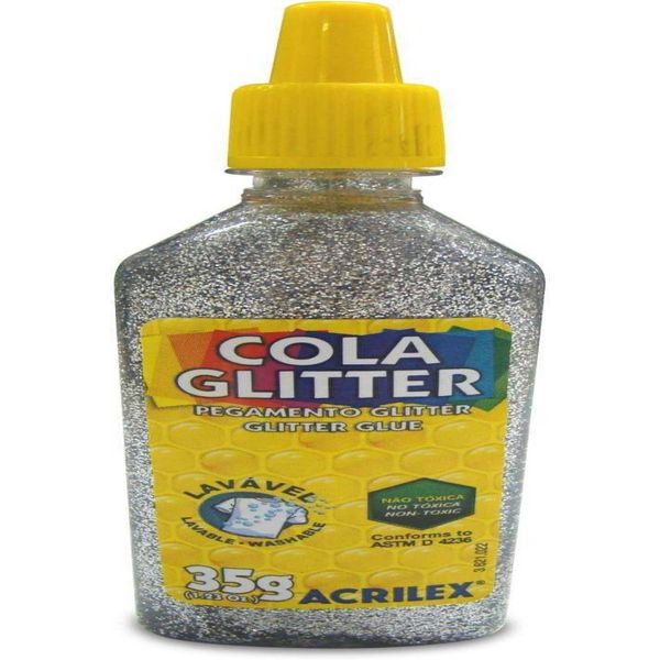 COLA GLITTER PRATA 35G ACRILEX