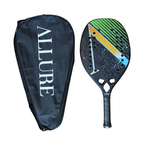 Raquete Beach Tennis Kevlar Pro 26 Furos Black - Allure