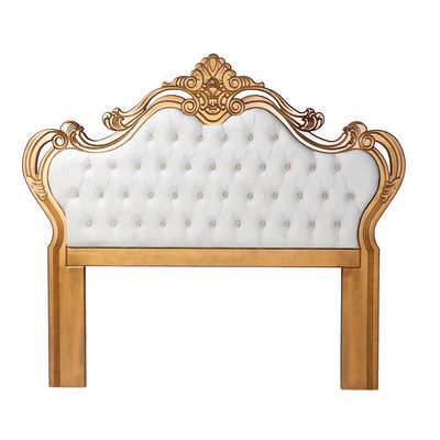 Cabeceira Decorativa Módena Queen Size Bege/Dourada - Gran Belo