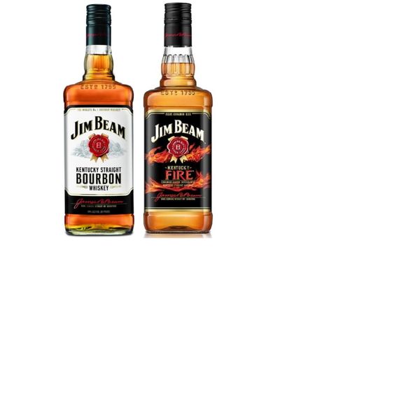 Kit Whiskey Jim Beam Bourbon Kentucky + Jim Beam Fire 1l cd