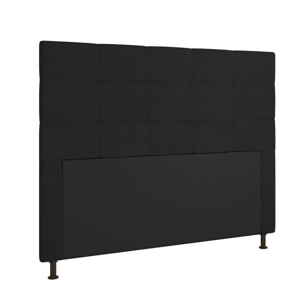 Cabeceira Stambul Para Cama Box Casal 140 cm Suede Preto - D'Rossi