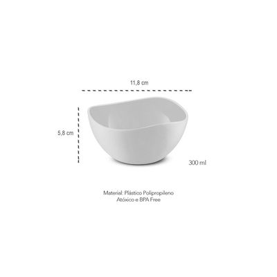 Tigela Bowl Sobremesa Cremeira Pote 300ml Vermelho 1un