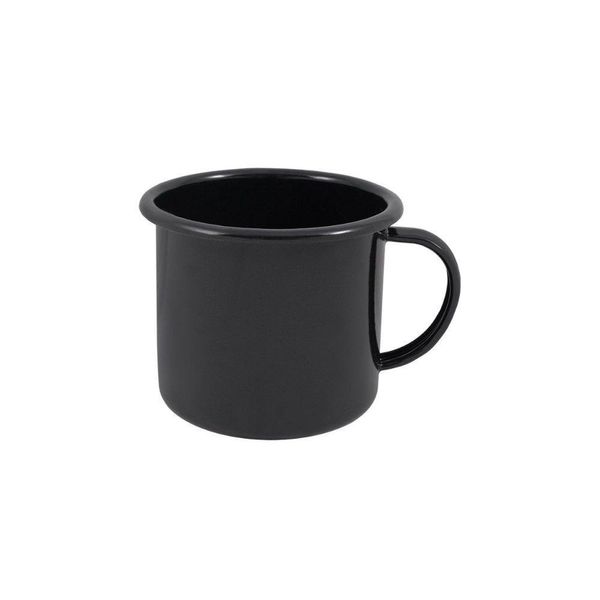 Caneca Média Esmaltada Preto 160 Ml Ewel