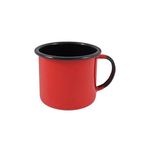 Caneca Média Esmaltada Vermelho 160 Ml Ewel