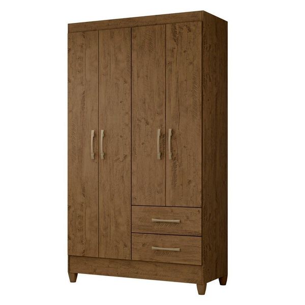 Guarda Roupa 4 Portas Chile Castanho Wood 952331 Moval