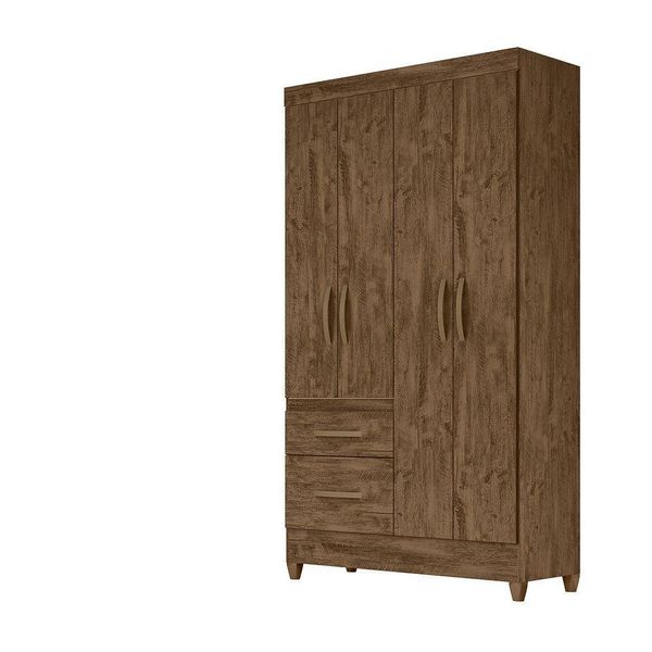 Guarda Roupa 4 Portas Madri Castanho Wood 852331 Moval