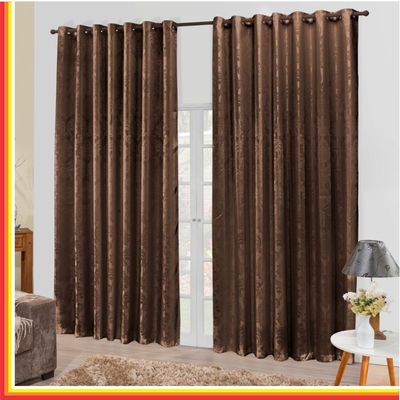 Cortina Tropical em Jacquard 2,00 x 1,70 Para Varão - Tabaco