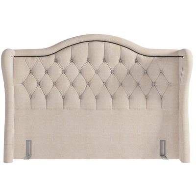 Cabeceira Cama Box Casal 140 cm P05 Lisboa Linho Creme - Lyam Decor
