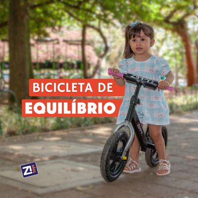 Bicicleta Sem Pedal De Equilibrio Infantil 2 Rodas Zippy Toys Bike De Passeio Para Criança Aro 12 Capacidade 25kg Rosa