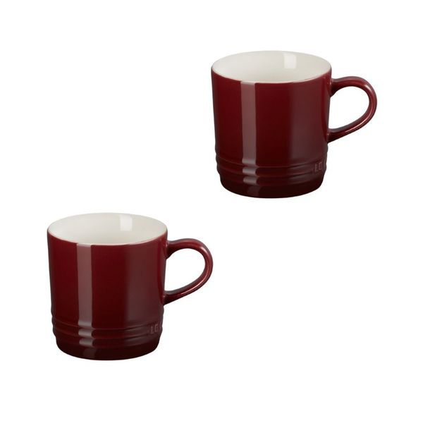 KIT LE CREUSET 2 CANECAS EM CERAMICA 200ML VERMELHO RHONE