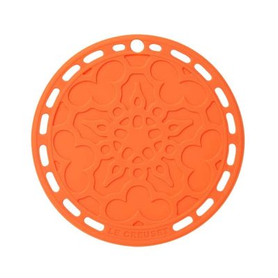 KIT LE CREUSET 3 PROTETORES E 2 SUPORTES PARA PANELA LARANJA