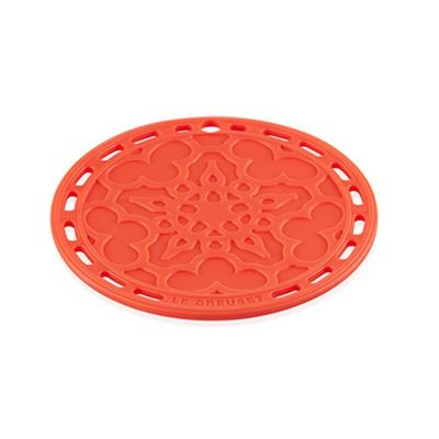 KIT LE CREUSET 3 PROTETORES E 2 SUPORTES PARA PANELA LARANJA