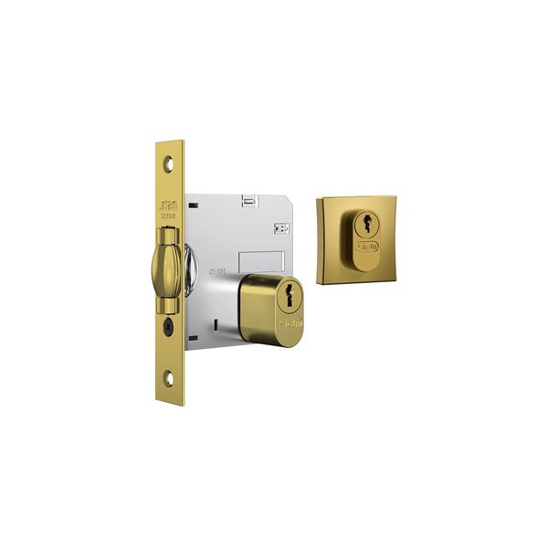 FECHADURA ROLETE PIVOTANTE STAM 1005 GOLD DOURADA QUADRADA 45 MM