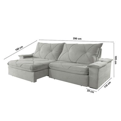 Sofá Apollo Linho 02 Módulos 120 Cm B25cm Meu Sofá Online A230 Linho Cinza