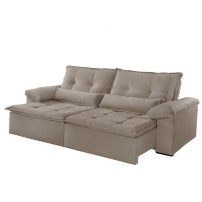 Sofá San Andreas Veludo 2 Módulos 90cm B25cm Meu Sofá Online B002 Veludo Capuccino