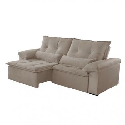 Sofá San Andreas Veludo 2 Módulos 90cm B25cm Meu Sofá Online B002 Veludo Capuccino