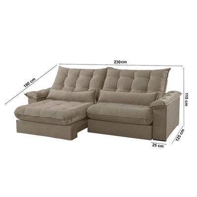 Sofá Classic Veludo 02 Módulos 90 Cm B25 Cm Meu Sofá Online B002 Veludo Capuccino
