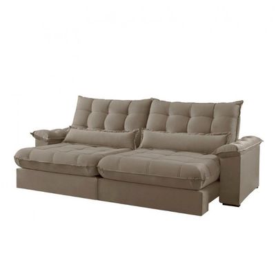 Sofá Classic Veludo 02 Módulos 90 Cm B25 Cm Meu Sofá Online B002 Veludo Capuccino