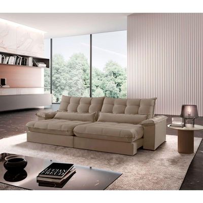 Sofá Classic Veludo 02 Módulos 90 Cm B25 Cm Meu Sofá Online B002 Veludo Capuccino