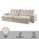 Sofá Classic Linho 02 Módulos 90 Cm B25 Cm Meu Sofá Online A302 Linho Branco