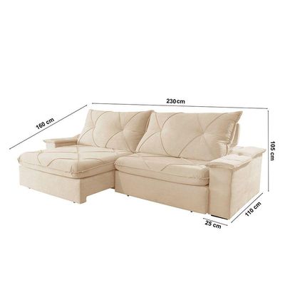 Sofá Apollo Linho 02 Módulos 90 Cm B25cm Meu Sofá Online A294 Linho Creme