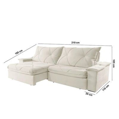 Sofá Apollo Linho 02 Módulos 80 Cm B25cm Meu Sofá Online A302 Linho Branco