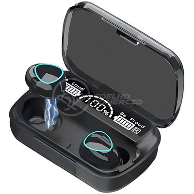 Fone De Ouvido Tws M10 Bluetooth V5.3 Sem Fio Com Display Led Power Bank E Microfone