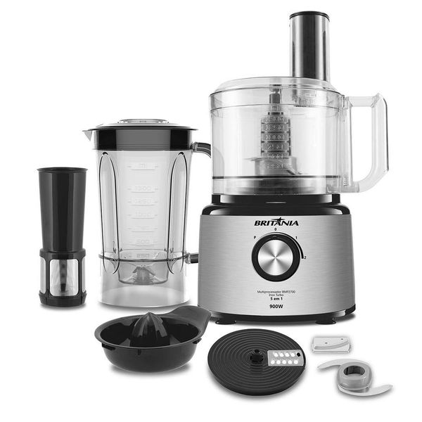 Multiprocessador Britânia Bmp2700P Em Inox Turbo 900W 220V 220V