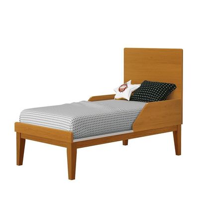 Berço Mini Cama Classic Branco/savana Com Pés Amadeirado - Reller Móveis Branco/savana