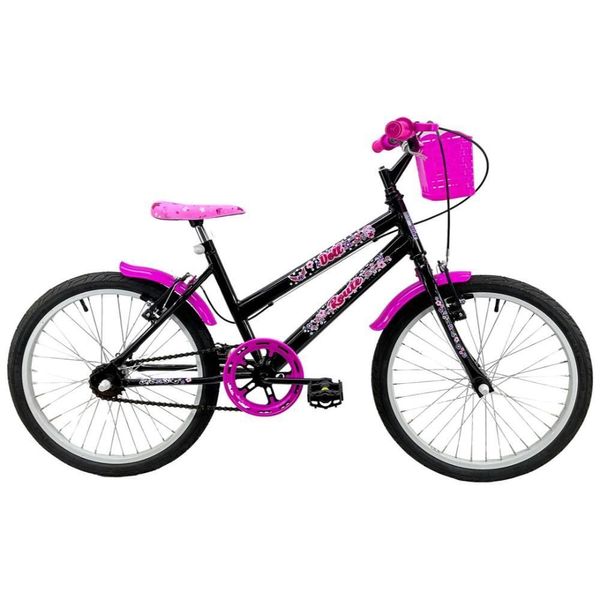 Bicicleta Aro 20 Infantil Doll - Sem Rodinhas Preto