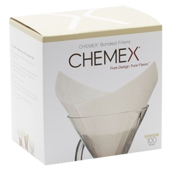 FS100 - Filtro De Papel Chemex Quadrado 100 Unidades - Para 6-8 Xícaras