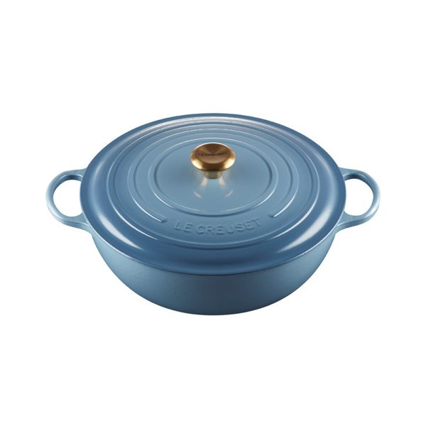 PANELA LE CREUSET MARMITA 32CM AZUL CHAMBRAY EM FERRO FUNDIDO 21114324344441