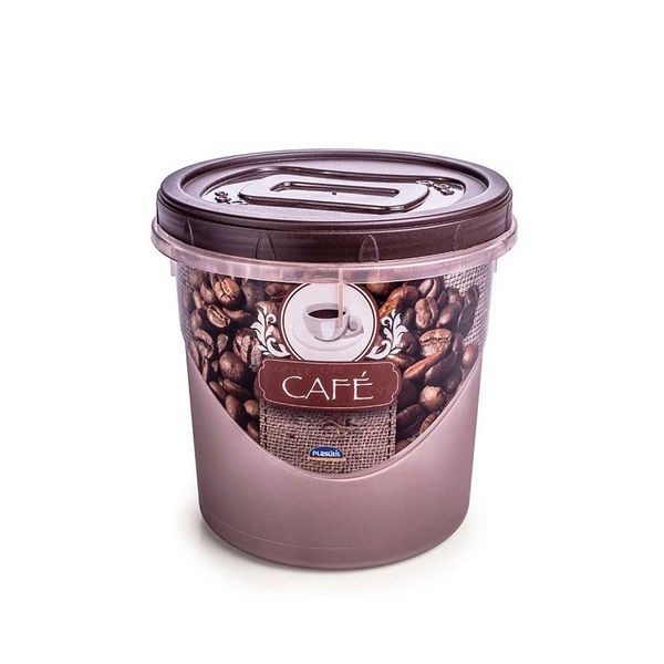 Pote Cafe Porta Mantimentos Plastico Tampa Rosca 1,8L