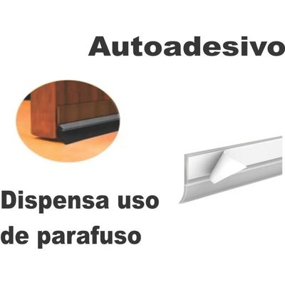 Veda Porta Com Adesivo 3m 80cm Rodo Silicone Incolor Stamaco