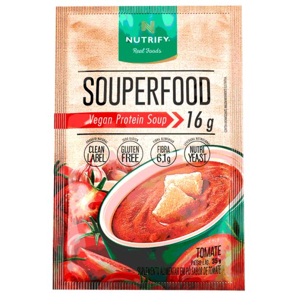 Sopa Proteica Vegana Souperfood Tomate Sachê Nutrify 35g