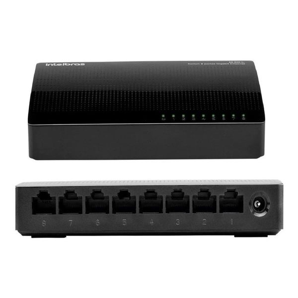Switch Gigabit Intelbras Ethernet 8 Portas Giga Sg800 Q+