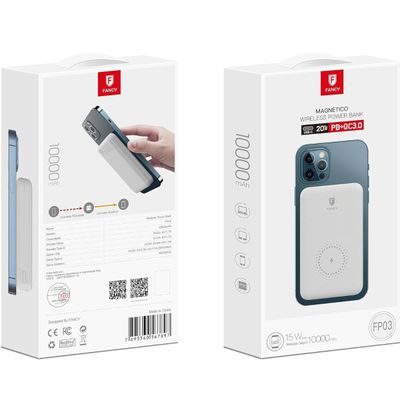 Power Bank Magnético Sem fio 10.000mah 20w Turbo p/ Iphone