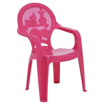 Cadeira Infantil Tramontina Catty Estampada em Polipropileno Rosa