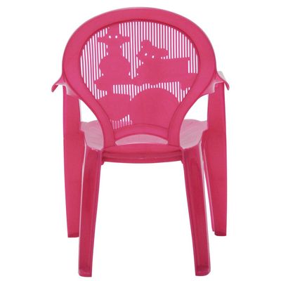 Cadeira Infantil Tramontina Catty Estampada em Polipropileno Rosa