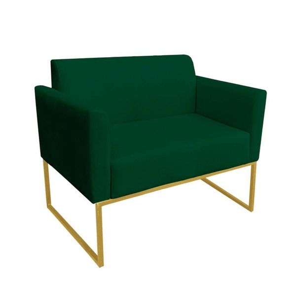 Namoradeira Marisa Suede Dourado Verde
