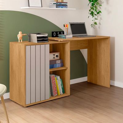Mesa De Computador Com Porta De Correr Future Marrom Caemmun