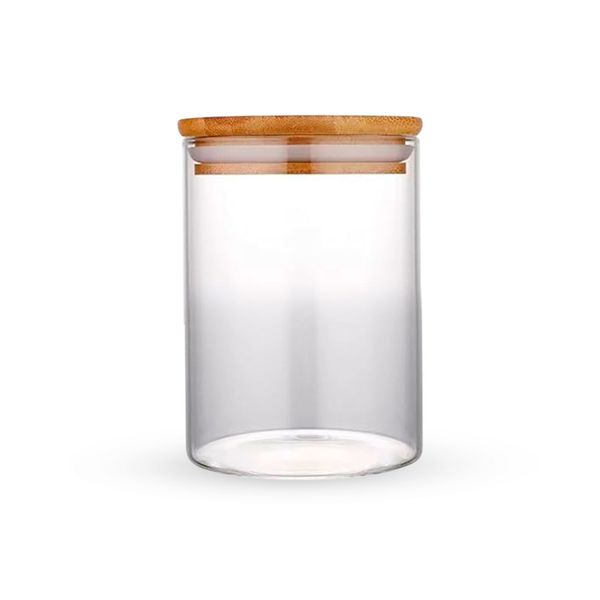Pote Hermético Para Alimentos Condimentos Temperos 400ML Com Tampa de Bambu Pote Hermético Para Alimentos Condimentos Temperos 400ML Com Tampa de Bambu