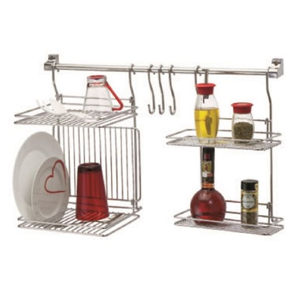 Escorredor de Louça Suspenso Organizador Cozinha de Parede com Prateleiras Escorredor de Louça Suspenso Organizador Cozinha de Parede com Prateleiras