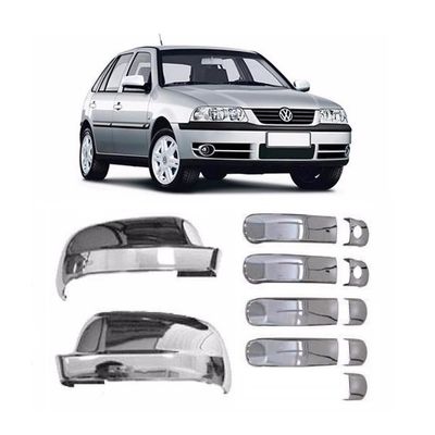 Kit Aplique Capa Cromada Retrovisor Maçanetas Vw Gol G4 2013