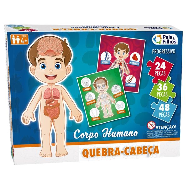 Quebra Cabeças Corpo Humano Progressivo Pais e Filhos 2159