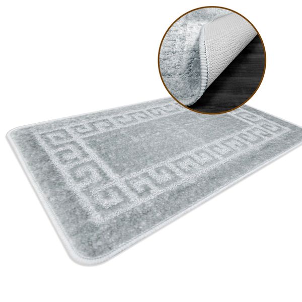 1 Tapete Banheiro Grego Antiderrapante Macio Ce Cz 40x60