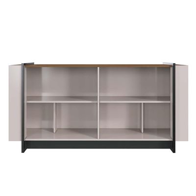 Buffet Aparador Decorativo 160cm Destin Off White/Preto G73 - Gran Belo