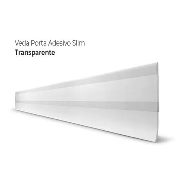 Veda Porta Adesivo - Slim - Transparente - 80 cm