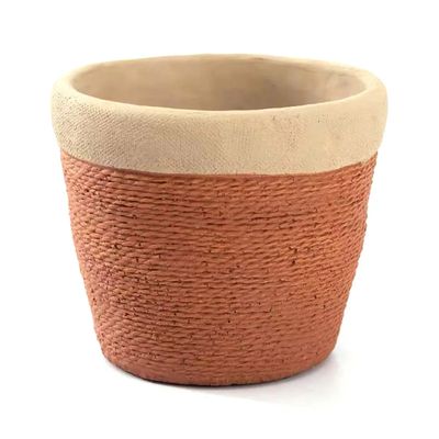 Cachepo Cimento Le Sisal 14cm Terracota